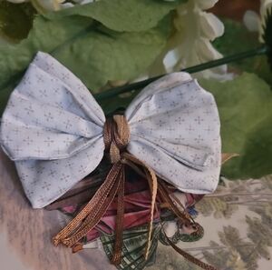 Hand Crafted Dog Bow For Collar with Tassel Accent.NEW